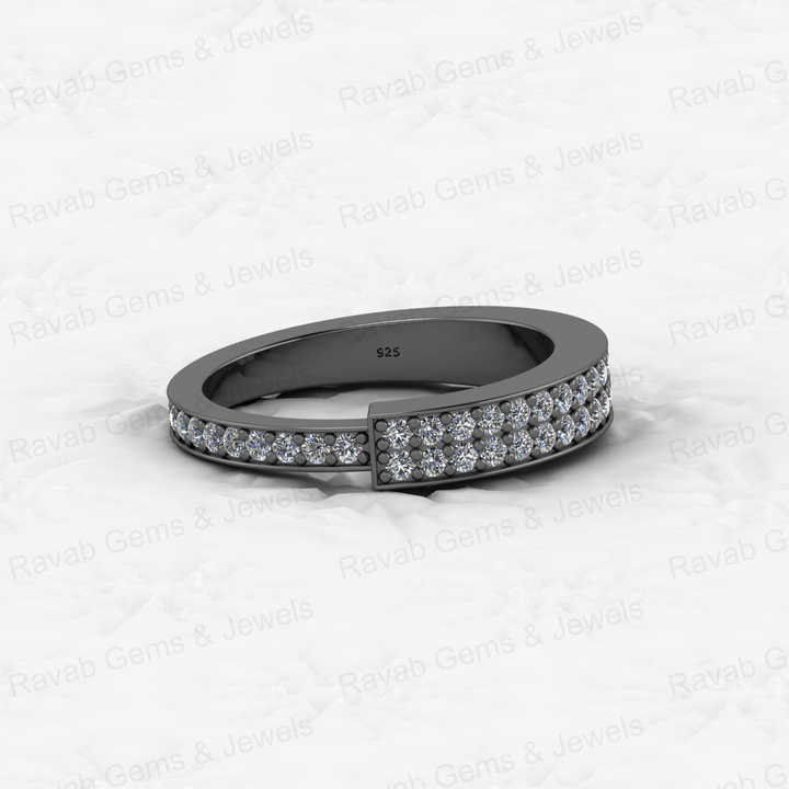 Top Selling 925 Sterling Silver Minimalist Micro Pave CZ Diamond Gold Vermeil Eternity Band Thick Women's Ring Fine Jewelry