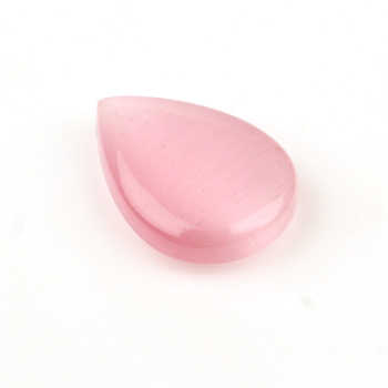 16x22mm Pear Shape Briolette Smooth Pink Cats Eye Synthetic Quartz Calibrated Size Loose Gemstone Jewelry Making Direct Supply