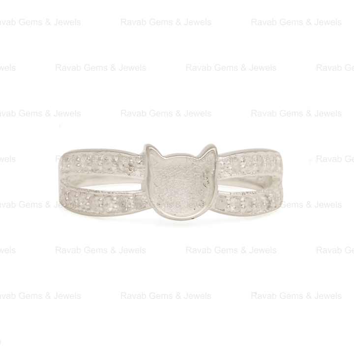 925 Sterling Silver Solid Silver 6mm Heart With Zircon Semi Mount Blank Bezel Setting Ring for Keepsake Breastmilk Jewelry
