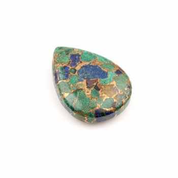 Best Quality 16x22mm Azurite Copper Composite Loose Pear Shape Briolette Gemstone for 18k Gold Jewelry Making