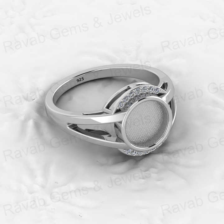 Best Quality 925 Silver 8mm Blank Bezel Cup Braided Ring Cabochon Setting CZ DIY Breast Milk Jewelry Findings Premium Components