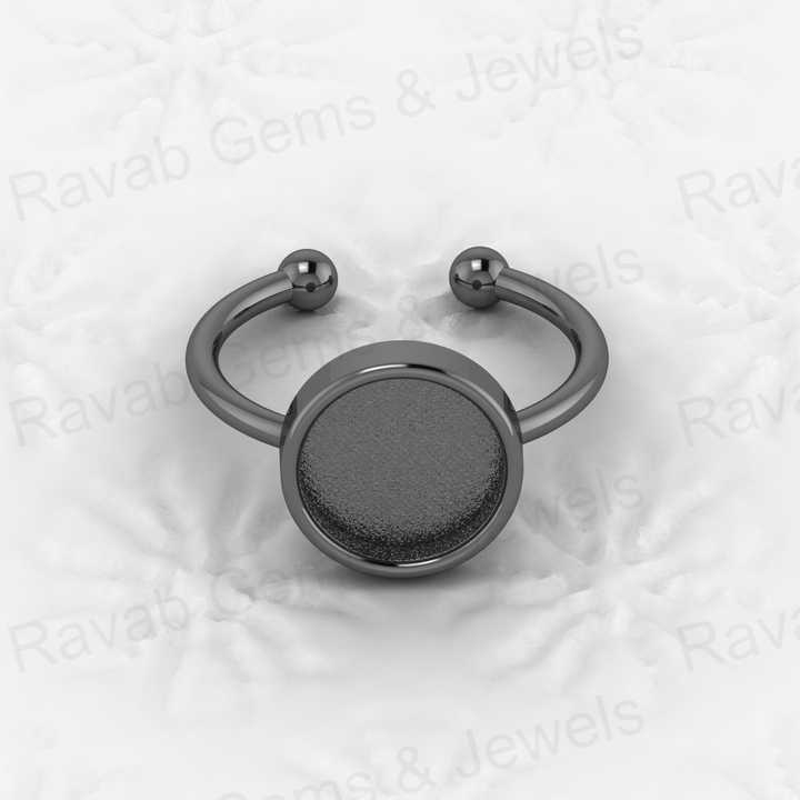 Best Quality Solid 925 Sterling Silver 10mm Semi Mount Ring Adjustable Blank Setting Resin Ashes Jewelry Findings Components