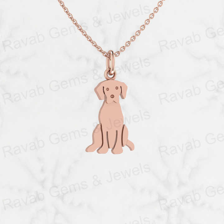 Genuine 925 Sterling Silver Tiny Face Dog Labrador Pet Lover Jewelry Retriever 27x13mm Charm Pendant Necklace Fine Jewelry