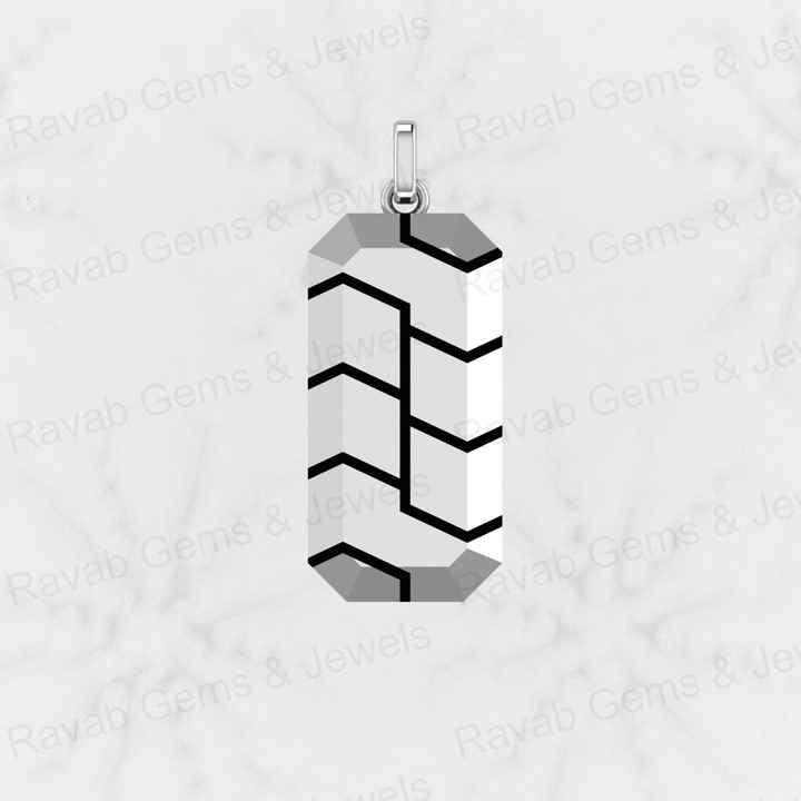 Top Selling Genuine 925 Sterling Silver Sturdy Vertical Bar Personalized Men's Pattern Charm Pendant for Patriotic Fine Jewelry