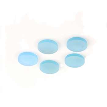 Wholesale 12mm Aqua Chalcedony Flat Cabochon Smooth Round Loose Gemstone of Aquamarine Gemstone Cabochon
