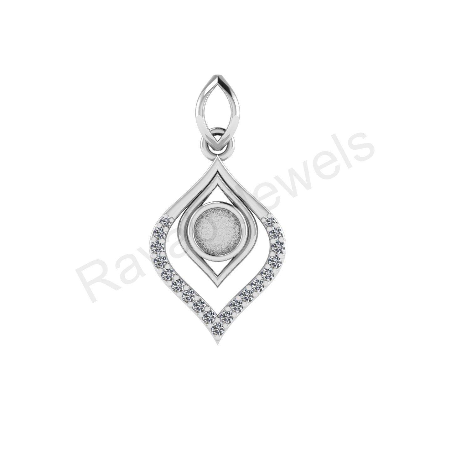 Excellent Quality Blank Jewelry Setting Supplier Round Zircon Round Charm Keepsake Jewelry Breastmilk Wedding Anniversary Gift