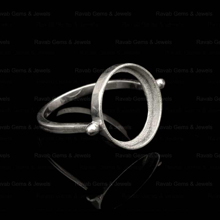 Top Selling Sterling Solid Silver 12mm Round Coin Eternity Band Semi Mount Blank Bezel Setting Ring Good for Gemstone Jewelry
