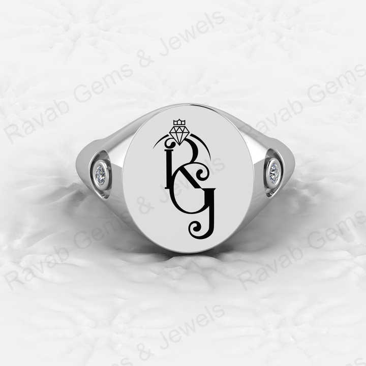Best Selling Men's Personalized 925 Sterling Silver Signet Ring Custom Name Logo Engraved Diamond Stone for Wedding Fine Jewelry