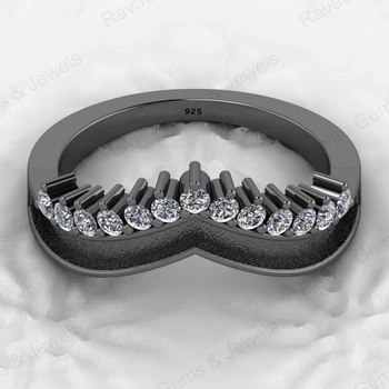 925 Sterling Silver Semi Mount Ring High Quality Princess Crown Design Resin Ashes Cremations Jewelry Findings Work Jewelry