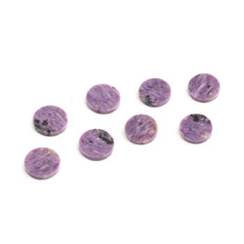 High Quality 12mm Natural Smooth Purple Lepidolite Double Flat Coin Calibrated Loose Gemstone for Jewelry Making