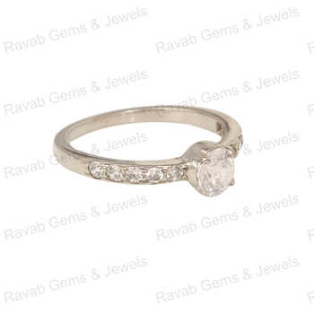 New Arrival Women's 10mm Brilliant Cut Fine Ring Natural Cubic Zirconia Solid 925 Sterling Silver for Wedding or Parties