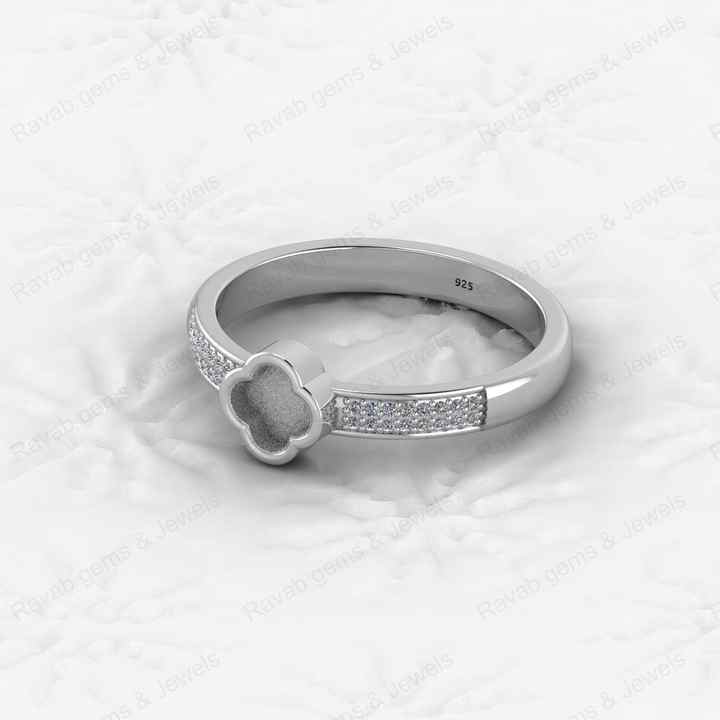 Best Quality 925 Sterling Silver 5x5mm Clawer Semi Mount Blank Setting Wedding Ring Good for Resin Keepsake Finding Jewelry