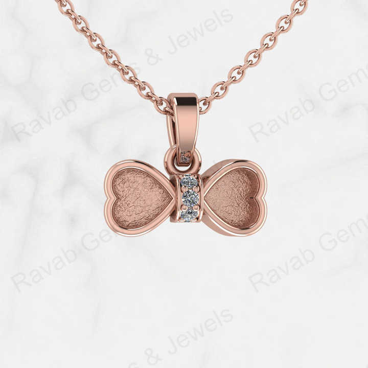 Top Quality Genuine 925 Silver Heart Bow With Zircon Semi Mount Blank Setting Charm Pendant for Ashes & Resin Keepsake Jewelry
