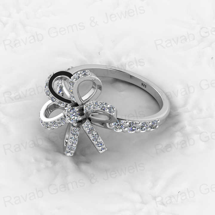 Top Selling Genuine 925 Sterling Silver Gold Vermeil Stylish Flower Design Eternity Stacking Band Women Ring Fine Zircon Jewelry