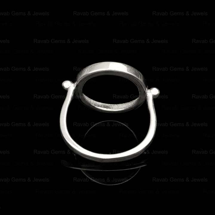 Top Selling Sterling Solid Silver 12mm Round Coin Eternity Band Semi Mount Blank Bezel Setting Ring Good for Gemstone Jewelry