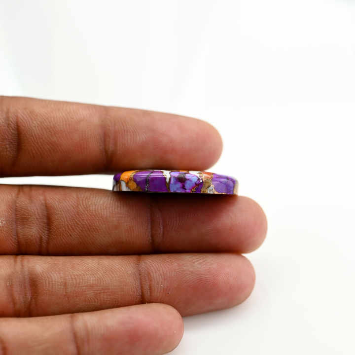 Top Quality Mohave Purple Copper Mix Oyster 20x30mm Oval Shape Flat Back Calibrated Loose Gemstone Cabochon for Making Jewelry