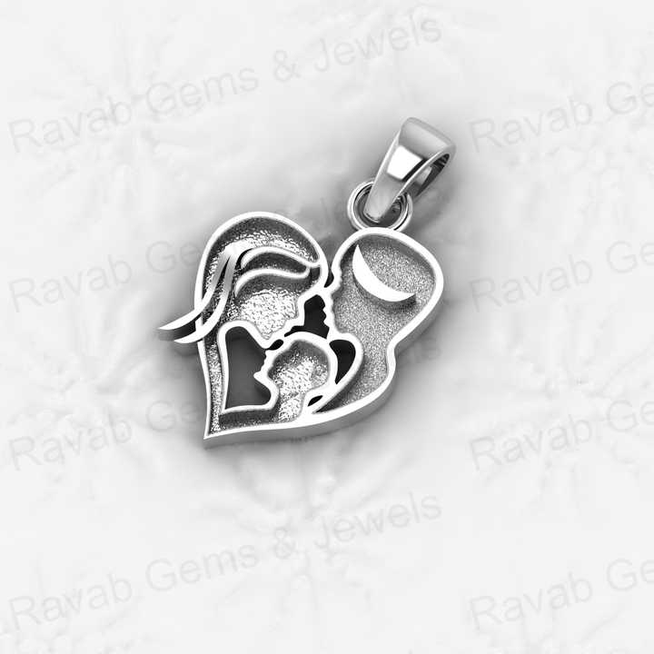 Genuine 925 Sterling Silver 21mm Happy Family Semi Mount Blank Base Charm Pendant Setting for Resin Ashes Work Jewelry Findings