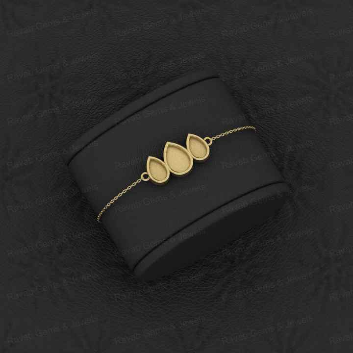 Top Quality Solid 925 Sterling Silver Pear Leaf Design Charm Bracelet Good For Ashes & Resin Work Keepsake Breastmilk Jewelry