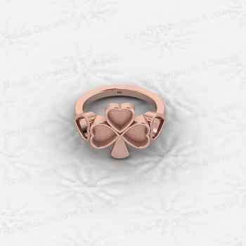 Excellent Quality 925 Sterling Silver 6mm Heart Semi Mount Breastmilk Keepsake Shamrock Clover Ring Jewelry Findings Components