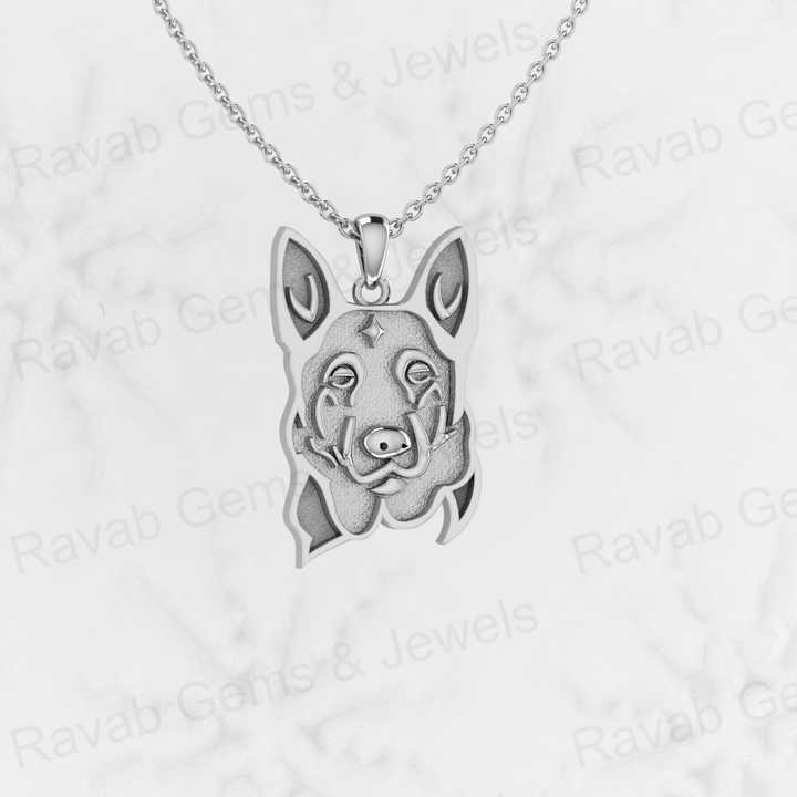 Best Selling 925 Silver 25mm German Shepherd Dog Blank Charm Pendant Setting for Resin & Ashes Work Keepsake Breastmilk Jewelry