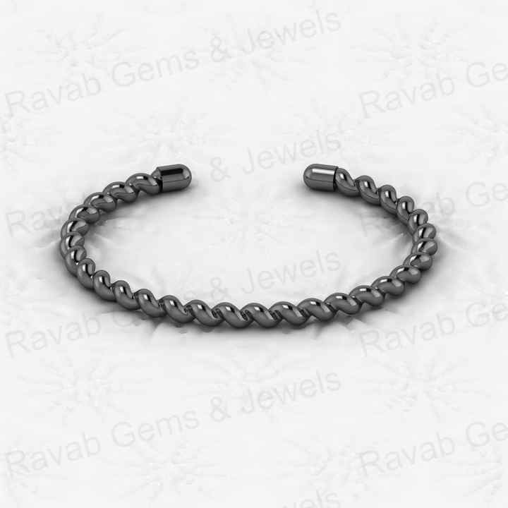 New Arrival Solid 925 Sterling Silver 18k Gold Plated Attractive Croissant Bracelet 57x47mm CZ Bracelet for Men's Jewelry