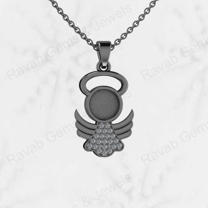 Genuine 925 Sterling Silver Custom Logo 13x20mm Semi Mount Blank Setting Charm Pendant Good for Ashes & Resin Work Breastmilk