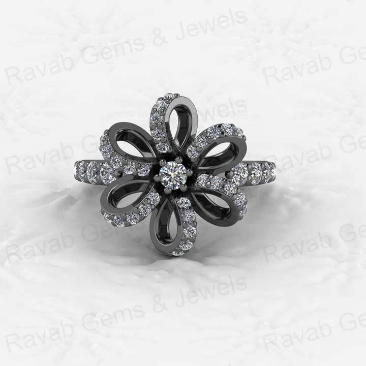 Top Selling Genuine 925 Sterling Silver Gold Vermeil Stylish Flower Design Eternity Stacking Band Women Ring Fine Zircon Jewelry