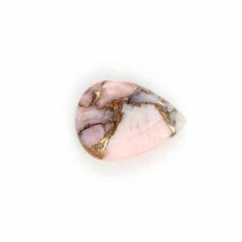 High Quality 16x22mm Pear Shape Briolette Natural Smooth Pink Opal Copper Composite Loose Gemstone Jewelry Making Wholesale