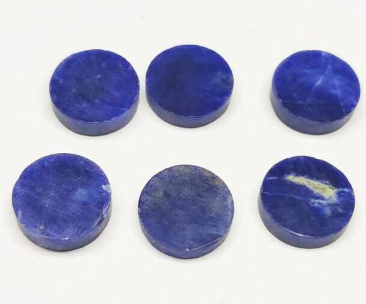 Natural 12mm Polished Blue Sodalite Smooth Double Flat Coin Calibrated Loose Gemstone for Jewelry Making From Manufacturer