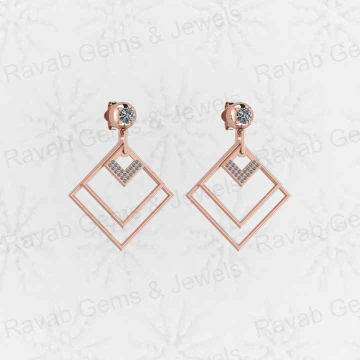 Best Quality Solid 925 Sterling Silver Geometric Pattern Drop Dangle Fine Earring for Women Engagement Handmade Fine Jewelry