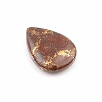 High Quality 16x22mm Pear Shape Briolette Brown Lava Copper Natural Smooth Calibrated Jewelry Making Gemstones Loose Stones
