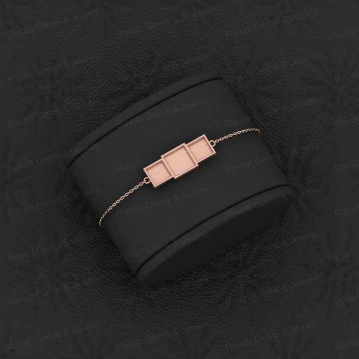 Superb Quality Solid 925 Sterling Silver Square Shape Charm Bracelet Good For Ashes & Resin Work Keepsake Breastmilk Jewelry