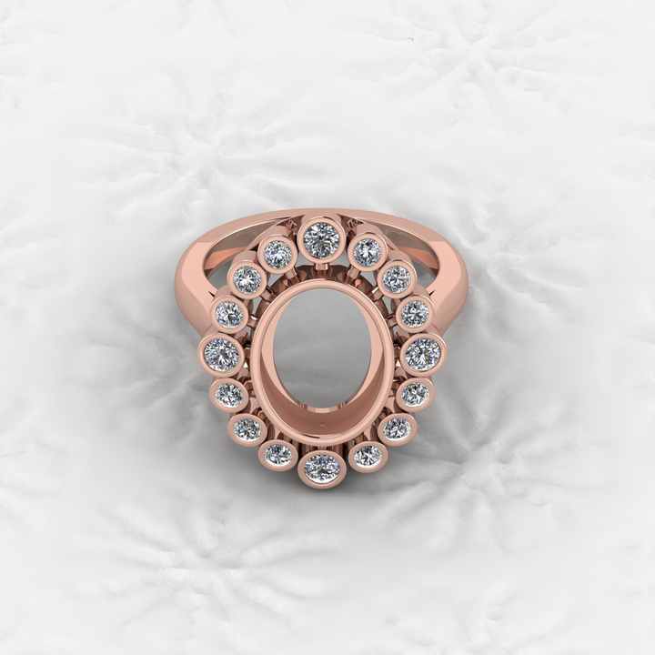 Superb Quality 925 Silver Oval 9x12mm Semi Mount Blank Setting Ring for Gemstone Good for Ashes & Resin Work Breastmilk Jewelry