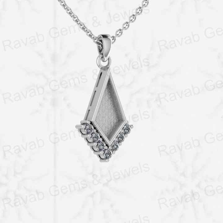 Solid 925 Sterling Silver 6x12mm Semi Mount Blank Bezel Charm Pendant With Setting for Ashes & Resin Breastmilk Zircon Jewelry
