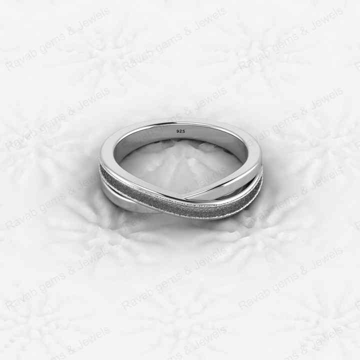Best Quality Solid 925 Sterling Silver Crossover Channel Setting 3mm Semi Mount Blank Setting Ring Good for Ashes & Resin Work
