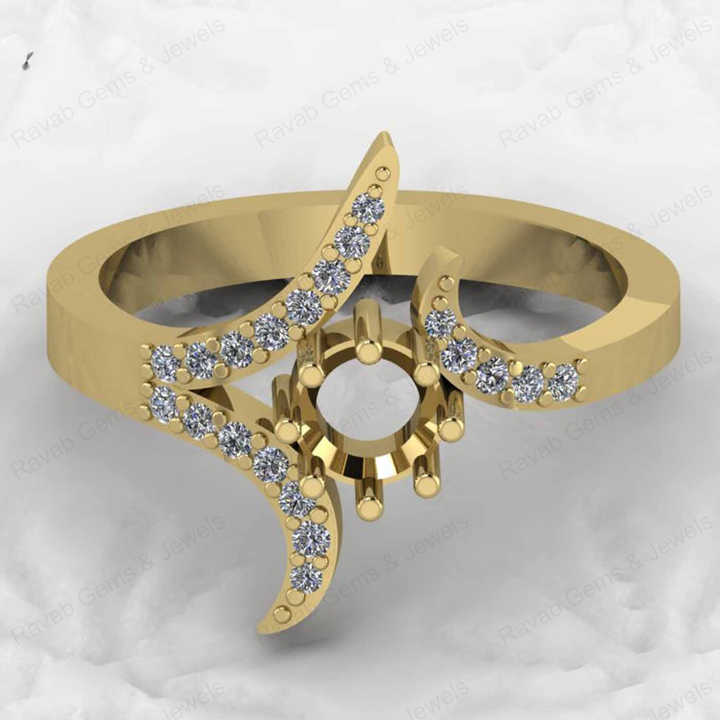 Best Selling 925 Sterling Silver 5mm Round CZ Semi Mount Blank Prong Setting Ring Good for Fine Gemstone Jewelry Component