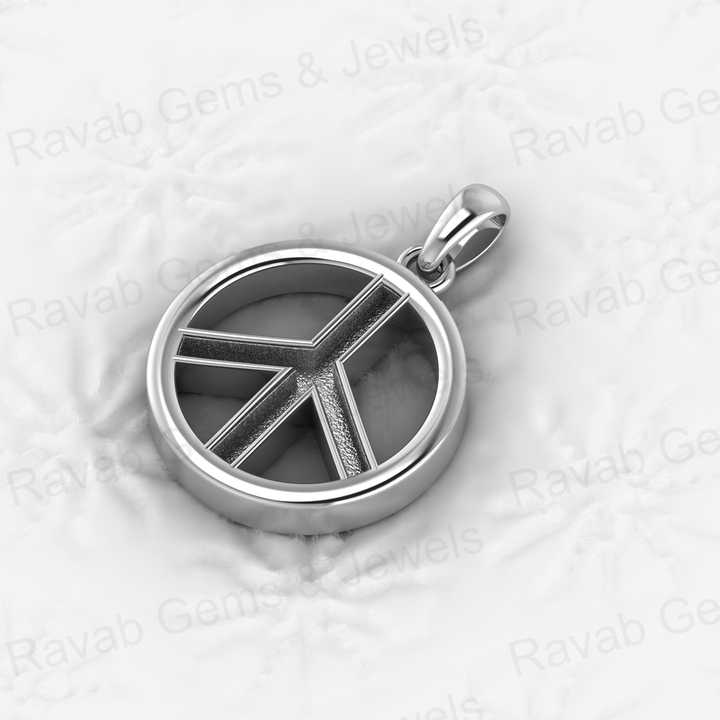 Top Quality 925 Sterling Silver 30mm Peace Sign Blank Bezel Semi Mount Charm Pendant for Resin & Ashes Work Jewelry Findings