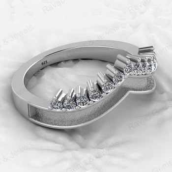 925 Sterling Silver Semi Mount Ring High Quality Princess Crown Design Resin Ashes Cremations Jewelry Findings Work Jewelry