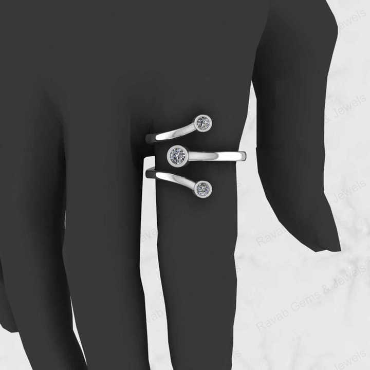 Best Selling Solid 925 Sterling Silver Gold Vermeil 3 Band Circle Twisted Eternity Adjustable Open Band Women Ring Fine Jewelry