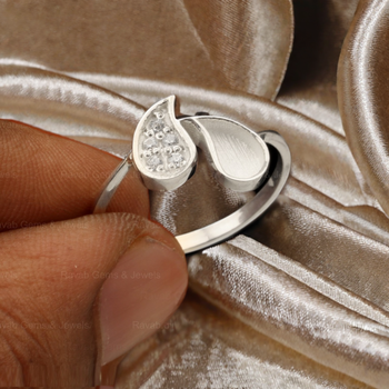 Top Quality 925 Sterling Silver Quotation Mark Semi Mount Ring Genuine CZ Set With Resin Ashes Jewelry Findings & Components