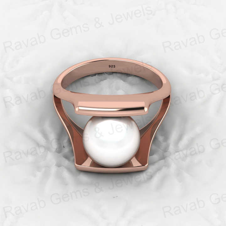 Top Quality Genuine 925 Sterling Silver 10mm Fresh Water of Pearl Floral Open Band Wedding Wear Ring for Women Fine Jewelry