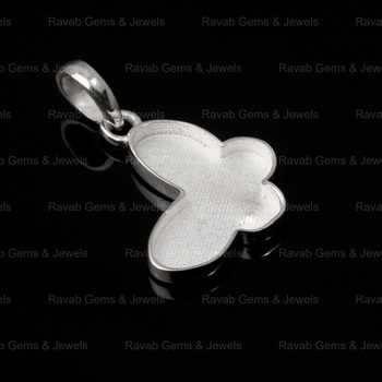 Pure 925 Silver 17mm Butterfly Semi Mounting Charm Pendant Blank Setting for DIY Keepsake Resin & Ashes Work Jewelry Findings