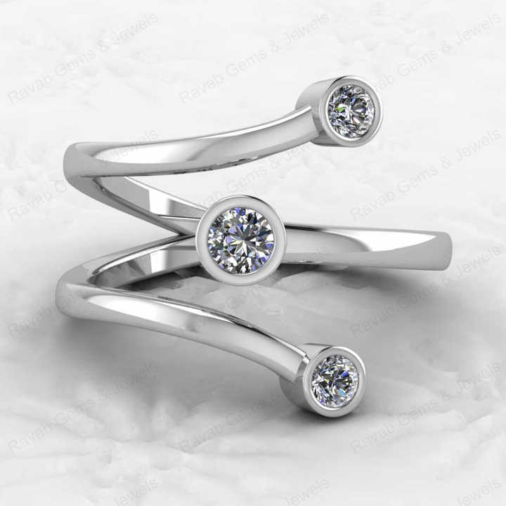 Best Selling Solid 925 Sterling Silver Gold Vermeil 3 Band Circle Twisted Eternity Adjustable Open Band Women Ring Fine Jewelry