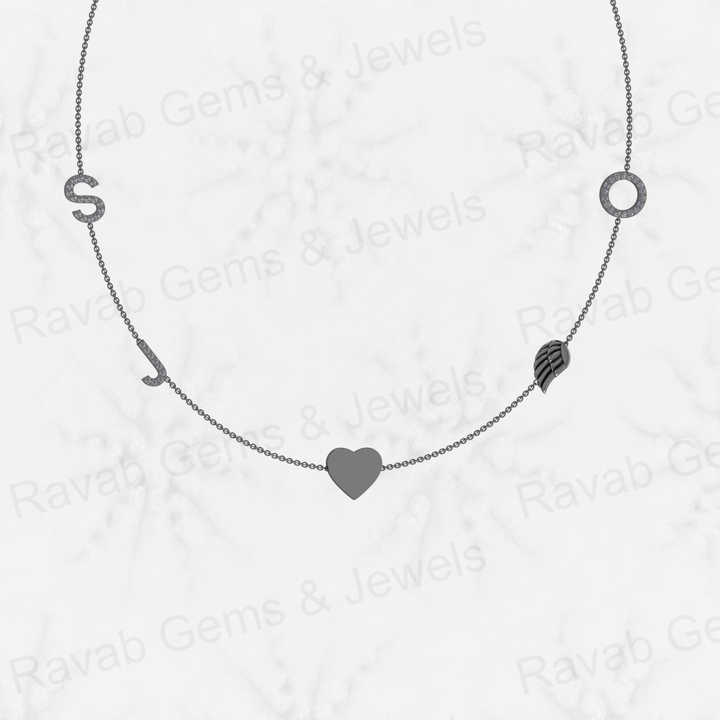 High Quality 925 Sterling Silver Leaf Heart Circle Initial Letter Gold Vermeil Personalized Charm Pendants Necklace Fine Jewelry