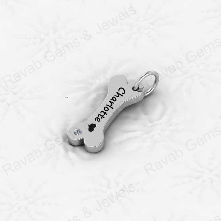 Christmas Sale Solid 925 Sterling Silver Engraved Dog Bone Personalized Dog Name Necklace Pendant Fine Handmade Jewelry