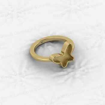 Superb Quality 925 Sterling Silver 11x13mm Fancy Semi Mount Blank Set Butterfly Ring for Breastmilk Keepsake Charming Jewelry