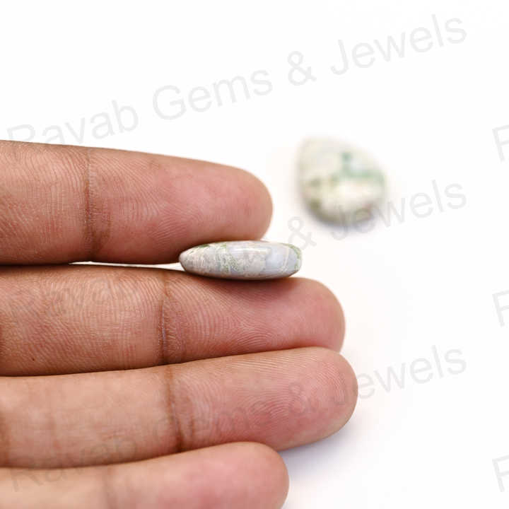 New Arrival Quality 12x16mm Natural Variscite Pear Shape Cabochon Hand Polish Gemstone for Making 14k Gold Handmade Jewelry