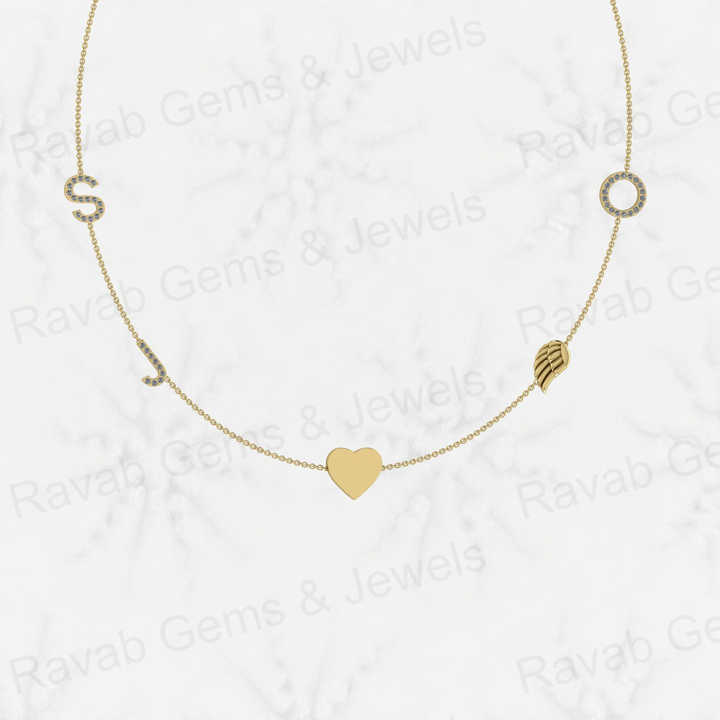 High Quality 925 Sterling Silver Leaf Heart Circle Initial Letter Gold Vermeil Personalized Charm Pendants Necklace Fine Jewelry