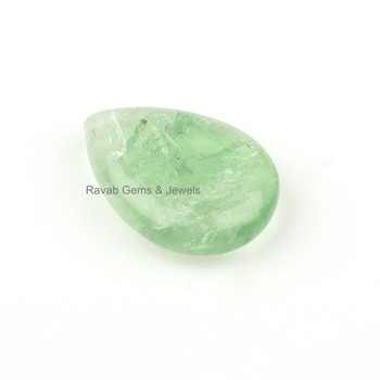 Top Quality 16x22mm Natural Green Fluorite Smooth Pear Shape Briolette Healing Crystal Reiki Loose Gemstone for Jewelry Making