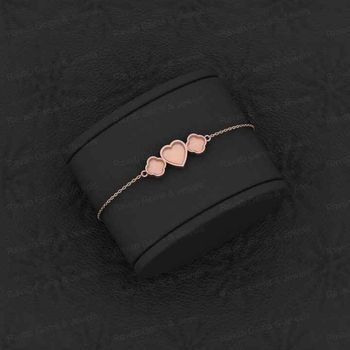 Superb Quality Solid 925 Sterling Silver Clover & Heart Bracelet Good For Ashes & Resin Work Keepsake Breastmilk Fine Jewelry